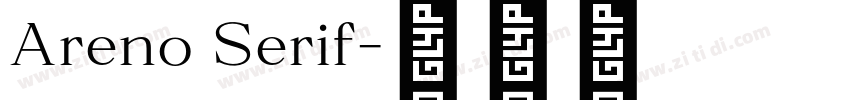 Areno Serif字体转换